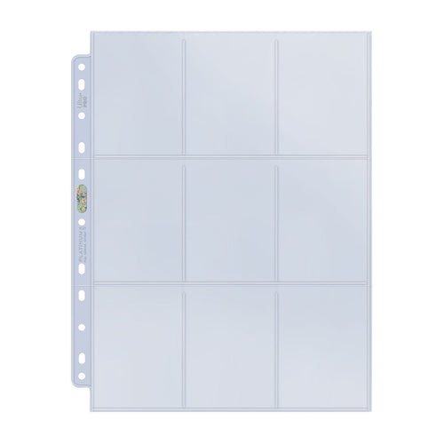 Ultra PRO 9-Pocket Platinum Page for Standard Size Cards (100)