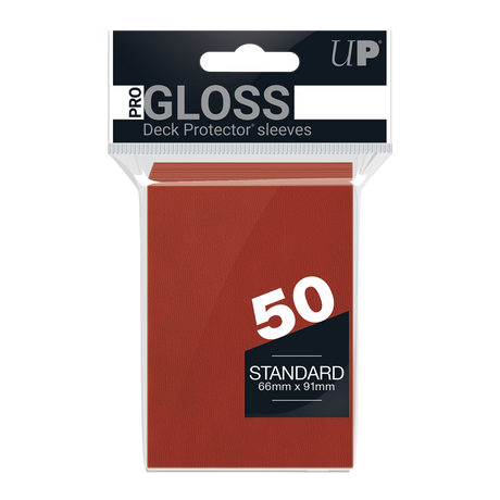 Ultra PRO PRO-Gloss Standard Deck Protector sleeves - Red (50)
