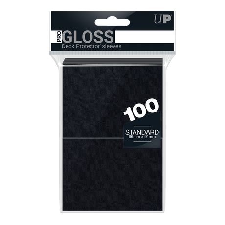 Ultra PRO PRO-Gloss Standard Deck Protector sleeves - Black (100)