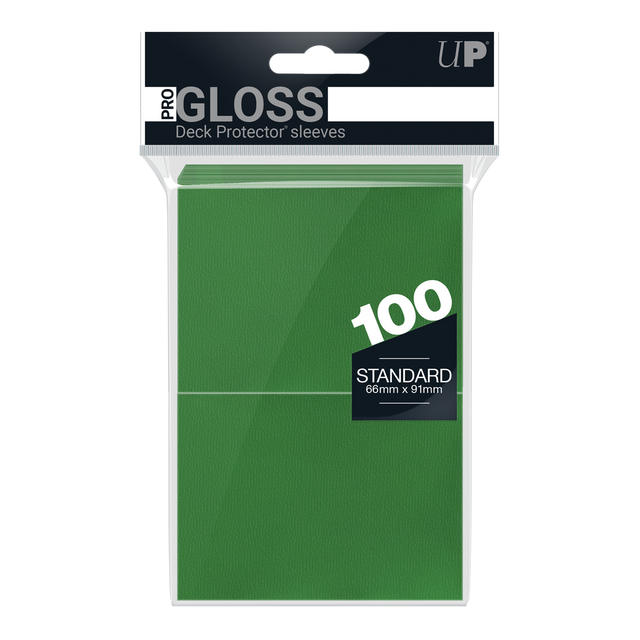 Ultra PRO PRO-Gloss Standard Deck Protector sleeves - Green (100)