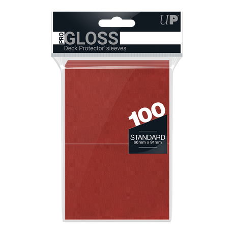 Ultra PRO PRO-Gloss Standard Deck Protector sleeves - Red (100)