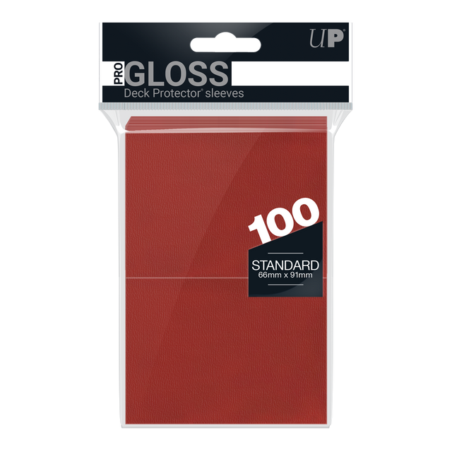 Ultra PRO PRO-Gloss Standard Deck Protector sleeves - Red (100)