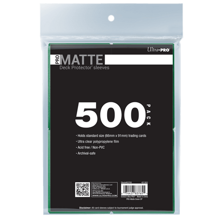 Ultra PRO PRO-Matte Standard Deck Protector Sleeves Bundle - Green (500)