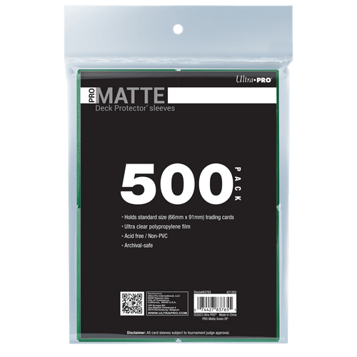 Ultra PRO PRO-Matte Standard Deck Protector Sleeves Bundle - Green (500)