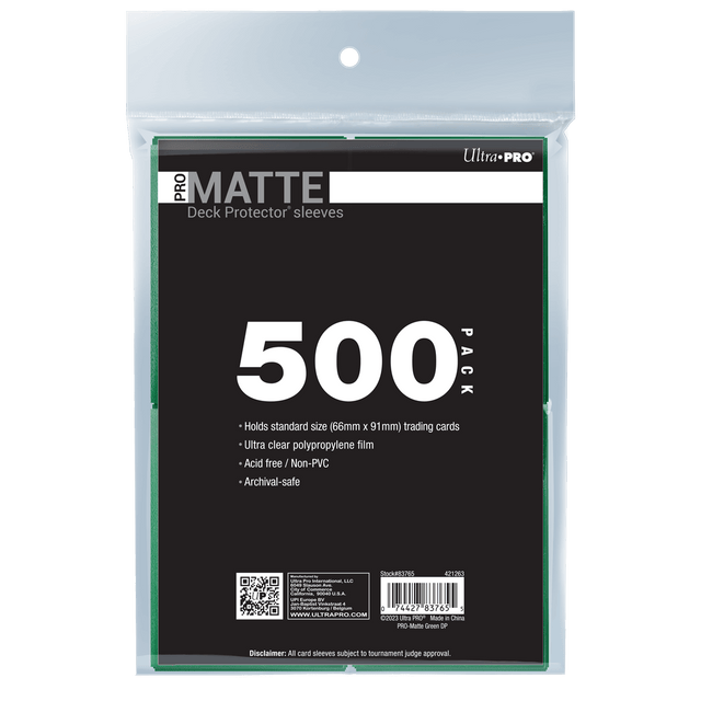 Ultra PRO PRO-Matte Standard Deck Protector Sleeves Bundle - Green (500)