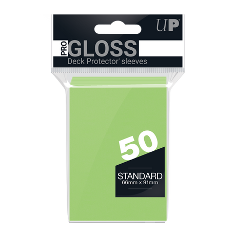 Ultra PRO PRO-Gloss Standard Deck Protector sleeves - Lime Green (50)