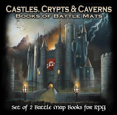 Castle Crypts and Caverns: Books of Battle Mats