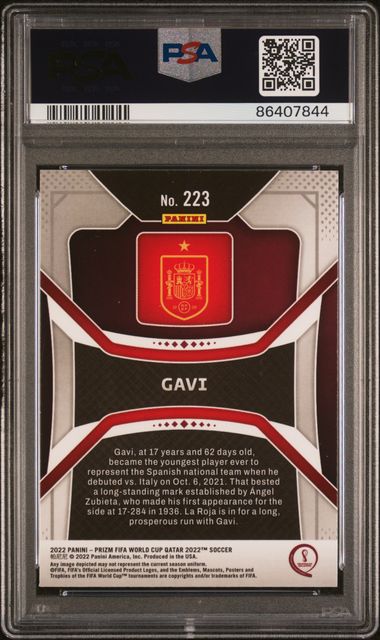 Gavi #223 PSA 8 [2022-23 Panini Prizm World Cup Qatar]