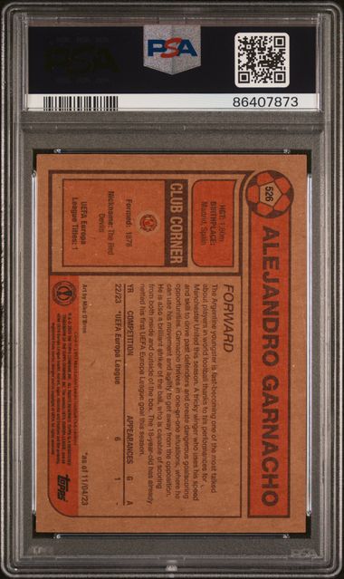 Alejandro Garnacho #526 PSA 10 [2023 Topps Living Uefa Champions League]