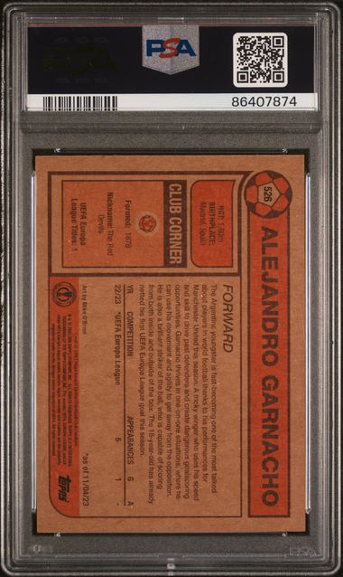 Alejandro Garnacho #526 PSA 10 [2023 Topps Living Uefa Champions League]