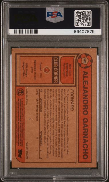 Alejandro Garnacho #526 PSA 10 [2023 Topps Living Uefa Champions League]