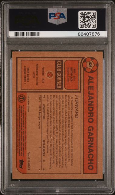 Alejandro Garnacho #526 PSA 9 [2023 Topps Living Uefa Champions League]