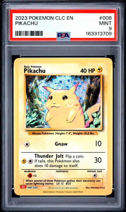 Pikachu #008 Pokemon Clc-trading Card Game Classic Charizard & Ho-oh EX Deck 2023 PSA 9