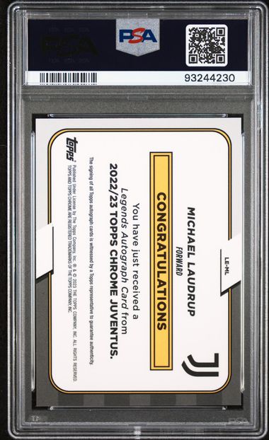 Michael Laudrup /50 Gold Autograph PSA 9 [Topps Chrome Juventus]