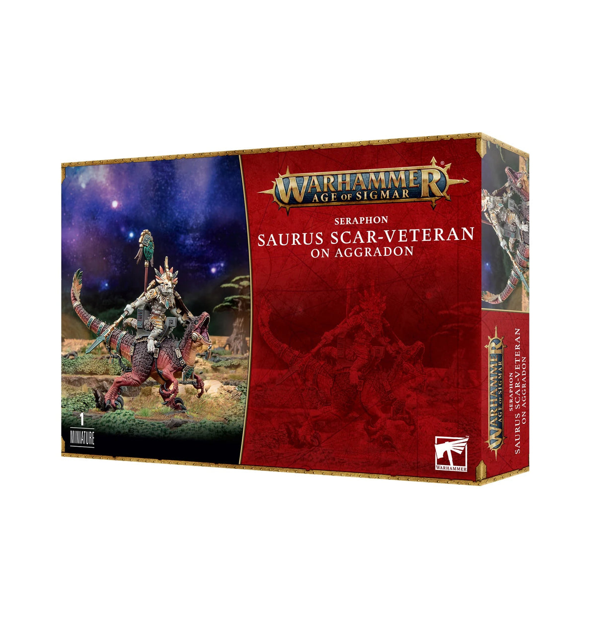 Age of Sigmar: Seraphon - Saurus Scar-Veteran on Aggradon