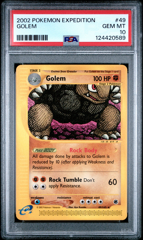 Golem #49 Pokemon Expedition 2002 PSA 10