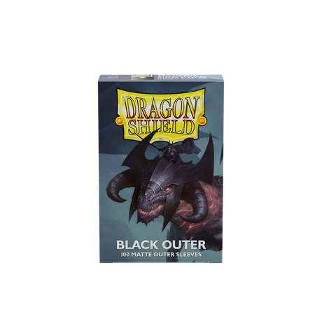Dragon Shield - Standard Size Outer Sleeves - Matte Black (100 Sleeves)