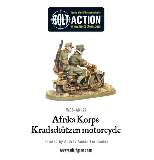 Bolt Action: Afrika Korps - Kradschutzen motorcycle (Eng)