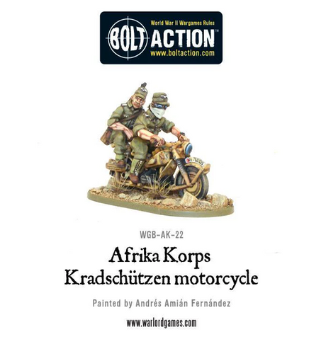 Bolt Action: Afrika Korps - Kradschutzen motorcycle (Eng)