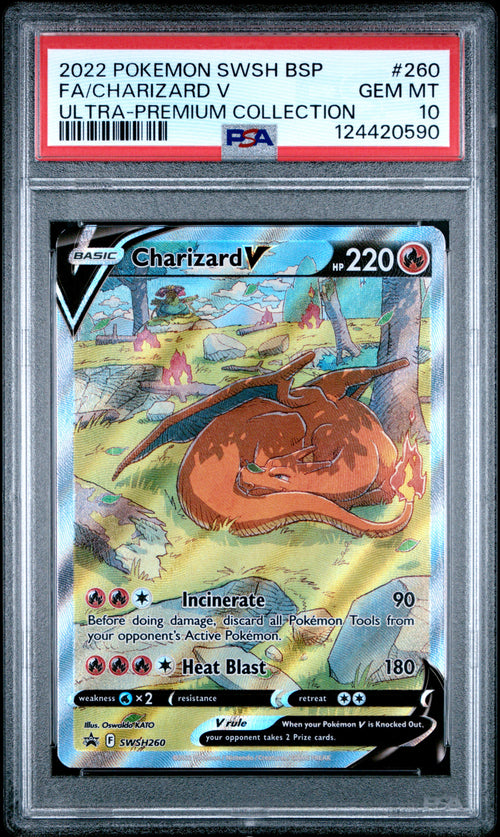 Charizard V #260 Ultra-premium Collection Pokemon Swsh Black Star Promo 2022 PSA 10
