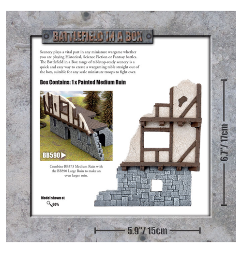 Battlefield in a box: Wartorn Village - Medium Ruin