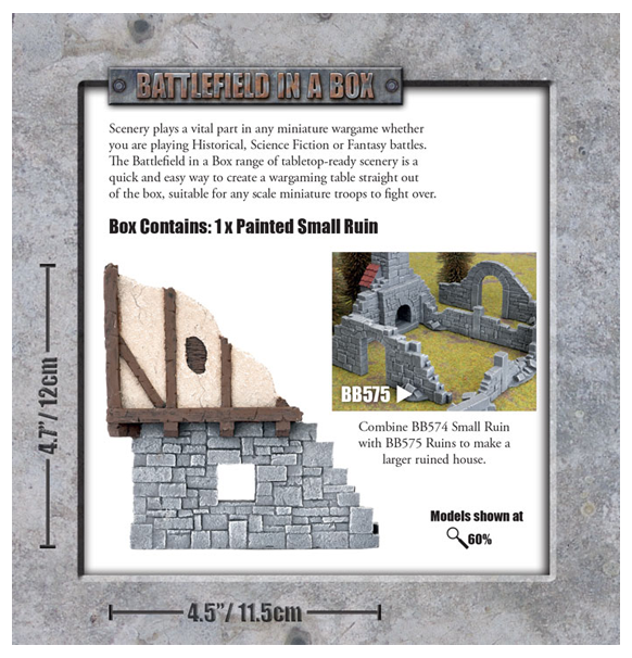 Battlefield in a box: Wartorn Village - Small Ruin