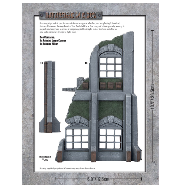 Battlefield in a box: Gothic Industrial Ruins - Large Corner