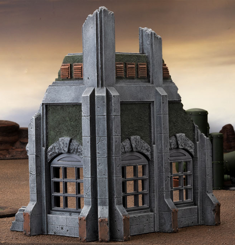 Battlefield in a box: Gothic Industrial Ruins - Large Corner