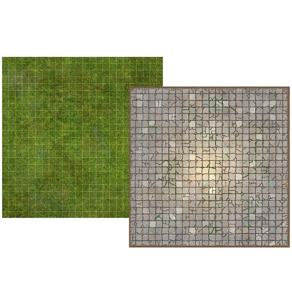 Battle Mat Board: Grassland & Dungeon