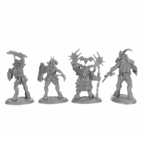 Reaper Bones Black: Beastmen (4 stk)