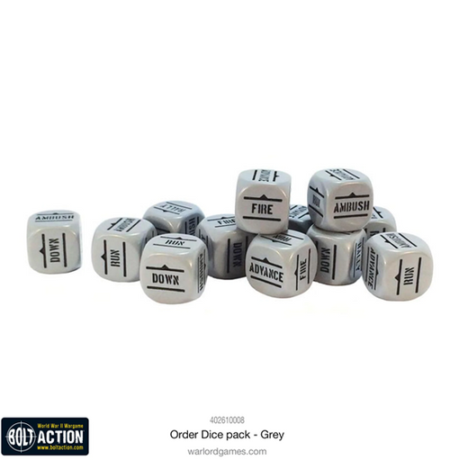 Bolt Action: Orders Dice - Grey