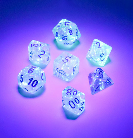 Borealis™ – Mini-Polyhedral Icicle/light blue Luminary 7-Die Set