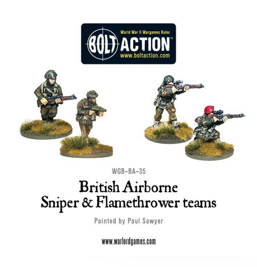 Bolt Action - British Airborne Flamethrower and sniper teams