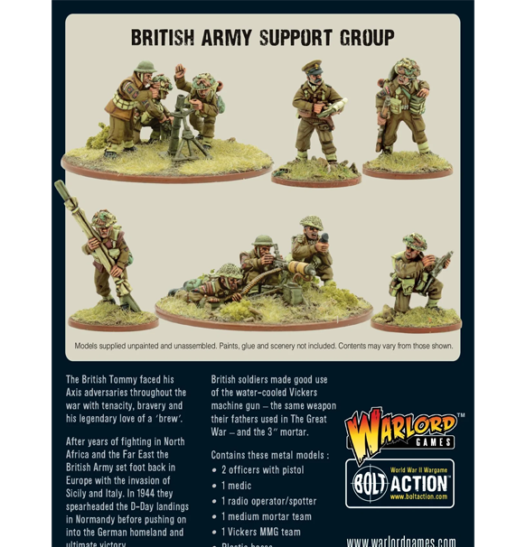 Bolt Action: British Army - Support Group (Eng)