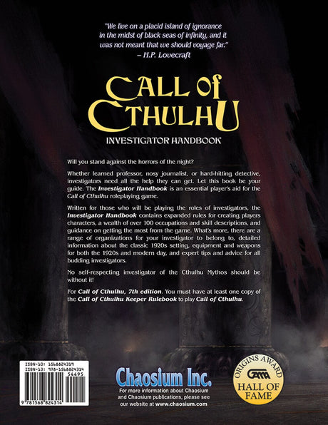 Call of Cthulhu RPG: Investigator Handbook (Eng)