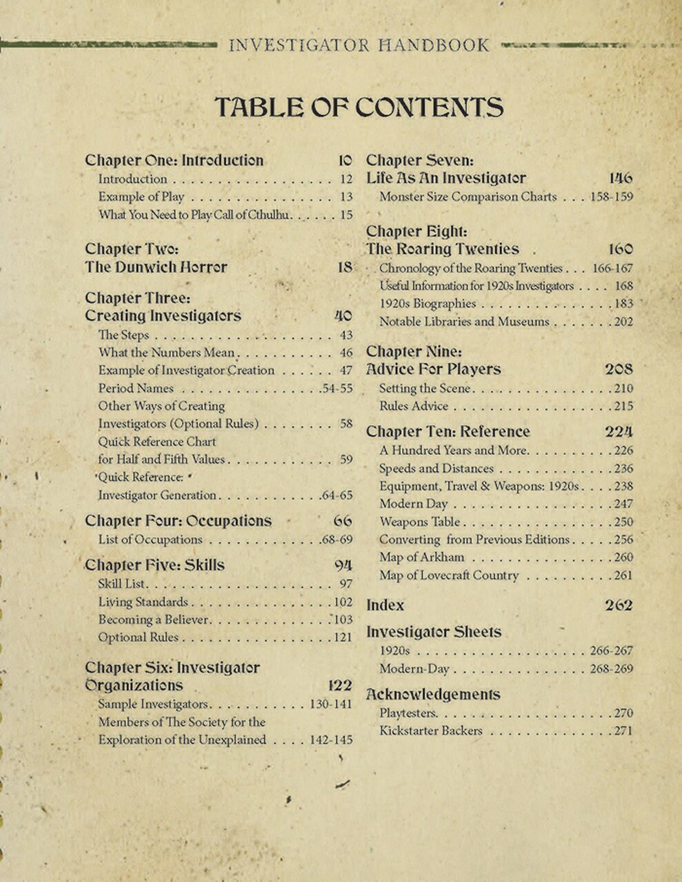 Call of Cthulhu RPG: Investigator Handbook (Eng)