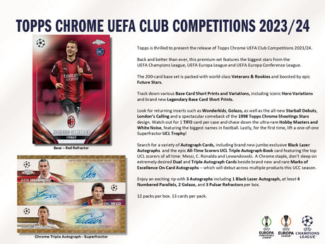 Topps Chrome UEFA Club Competitions 2023/24 - Jumbo Box