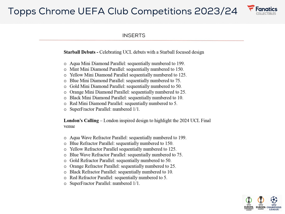 Topps Chrome UEFA Club Competitions 2023/24 - Value Box