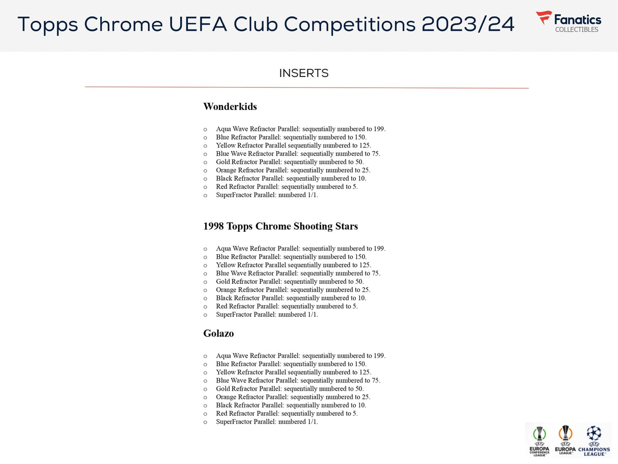 Topps Chrome UEFA Club Competitions 2023/24 - Value Box