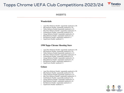 Topps Chrome UEFA Club Competitions 2023/24 - Value Box