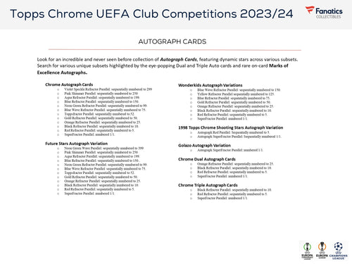 Topps Chrome UEFA Club Competitions 2023/24 - Value Box