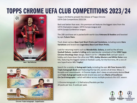 Topps Chrome UEFA Club Competitions 2023/24 - Hobby Box