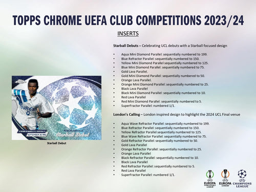 Topps Chrome UEFA Club Competitions 2023/24 - Hobby Box