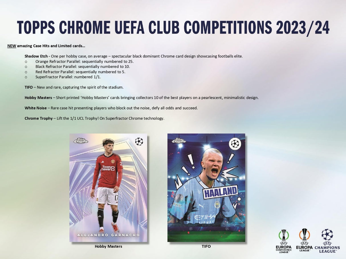 Topps Chrome UEFA Club Competitions 2023/24 - Hobby Box