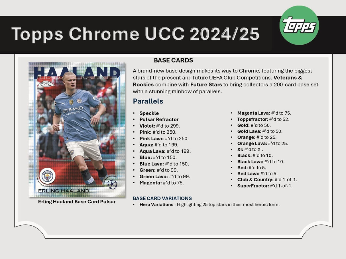 Topps Chrome UEFA Club Competitions 2024/25 - Jumbo Box