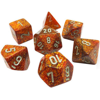 Glitter™ – Mini-Polyhedral Gold w/silver 7-Die Set