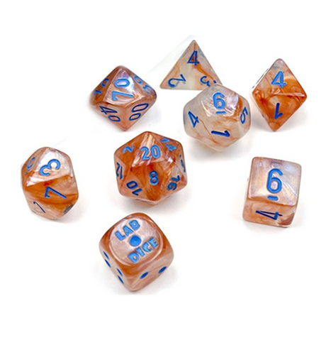 Borealis™ – Polyhedral Rose Gold/Light Blue Luminary 7-Die Set