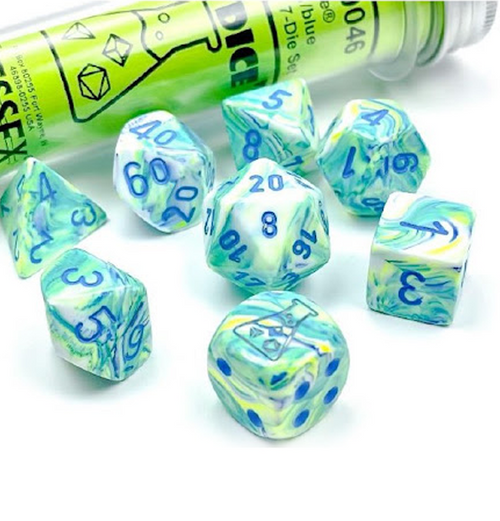 Festive™ – Polyhedral Garden/Blue 7-Die Set