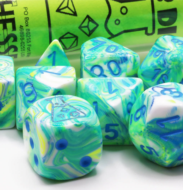 Festive™ – Polyhedral Garden/Blue 7-Die Set