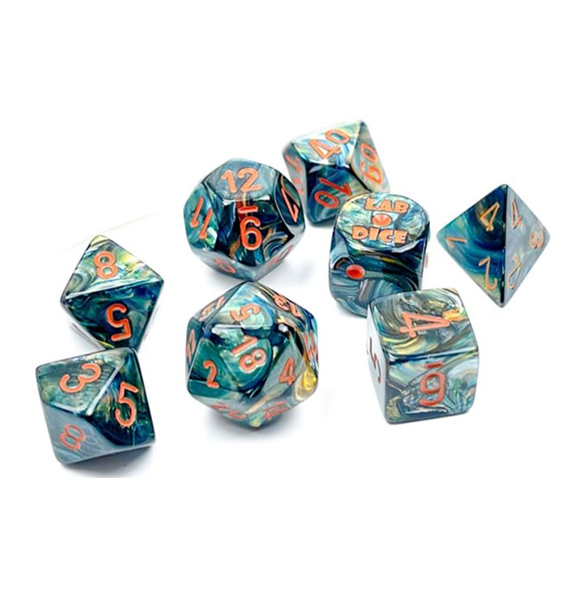 Lustrous™ – Polyhedral Alpestris/orange 7-Die Set